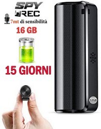 Eccezionale micro registratore con batteria a lunga autonomia fino a 15 giorni