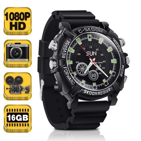 New Spy watch FullHD M - Orologio con telecamera nascosta alta risoluzione  e infrarossi